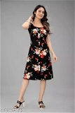 GWWb-83524082 Western dress for women - Black & Multicolour, L