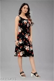 GWWb-83524082 Western dress for women - Black & Multicolour, L