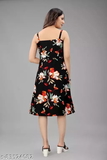 GWWb-83524082 Western dress for women - Black & Multicolour, L