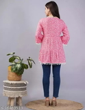 GWWc-76463513 Malia Casual Regular Sleeves Women Top - Pink Salmon, L