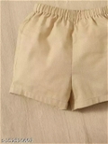GKa-152510607 Yellow Leaves Printed Shirt& Shorts - Gold Tips, 12-18 Months
