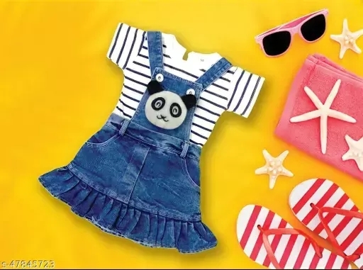 GKb-47845723 Girls Clothing Sets ( Pack Of 1) - Dark Blue, 6-9 Months