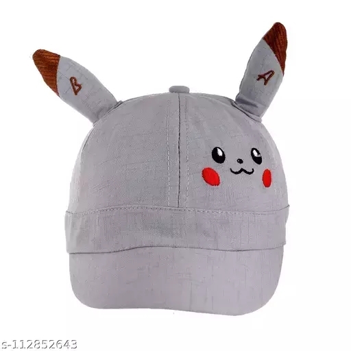 GWSc- 112852643 Soku Shopee kids pikachu cap (2-3 years ) - Pale Slate, 2-3 Years