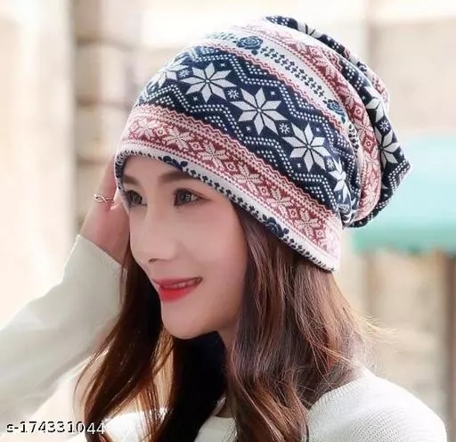 GWSc- 174331044 Alexvyan Ponytail Beanie Winter Cap Bandanas Head Wear  Knit Cap - Multicolor, Free Size