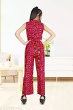 GKb- 53809244 Girls Rayon Jumpsuits Pack Of 1 - Guardsman Red, 8-9 Years