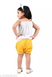 GKb- 139349320 Girls Top And Half Pant - Yellow, 12-18 Months
