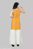 GKb- 154091464 R K Maniyar Special Rayon Suit Sharara Set  - Gold, 6-7 Years