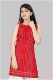 GKb- 154091465 R K Maniyar Special Rayon Suit Sharara Set* - Red, 10-11 Years