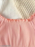 GKb- 135939676 Pink Top Bottom Clothing Set  - Pastel Pink & Multicolor, 3-4 Years