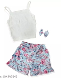 GKb- 194207945 White Sort And Soft Beautiful Pair For Girls - White & Multicolor, 3-4 Years