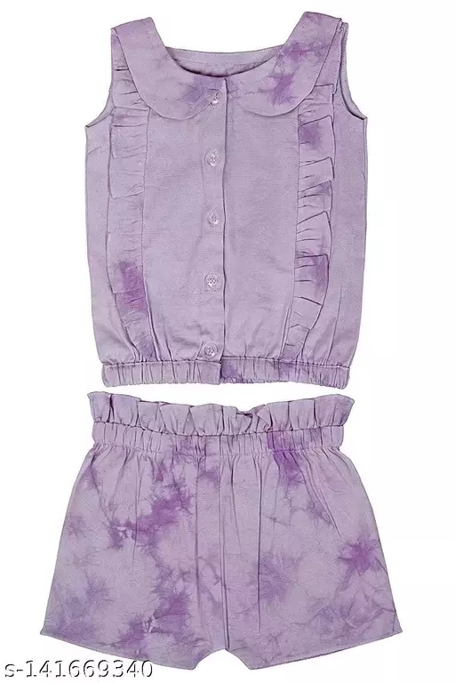 GKb-141669340 Townie Toddler Baby Hirls Coord Set,  - Lilac, 0-6 Months