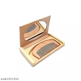 GHDa- 223793790 ViaZAID Compact Hair Brush with Foldable Mirror Wooden Pocket - P-A, Free Size