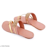 GFb-68076595 Women Kohlapuri Style Toe Ring Flats For Women  - P-A, IND-8