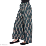 GWd-19205864 Aawari Set of 2 Boota and Pahad Printed Palazzo  - Multicolour, 30