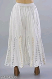 GWd-83242439 Ravishing Trendy Women Palazzos - White, 30