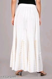 GWd- 83242446 Stylish Modern Women Palazzos - White Fine, 28