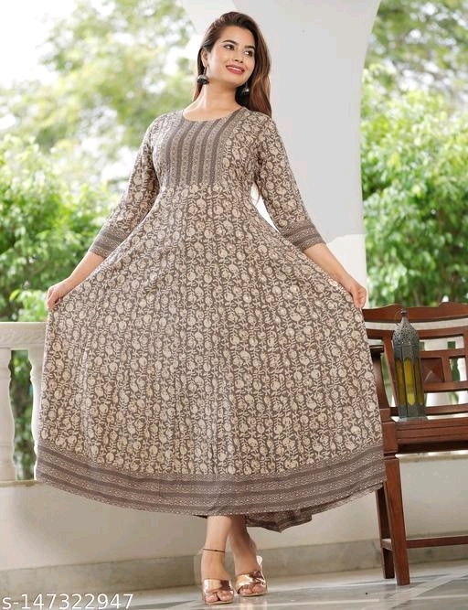 GGKb-147322947 Beautiful Rayon Gown Kurta - IMG-A, 4XL