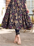 GGKa-143453768 Women Printed Rayon Gown Kurta.  - IMG-A, L