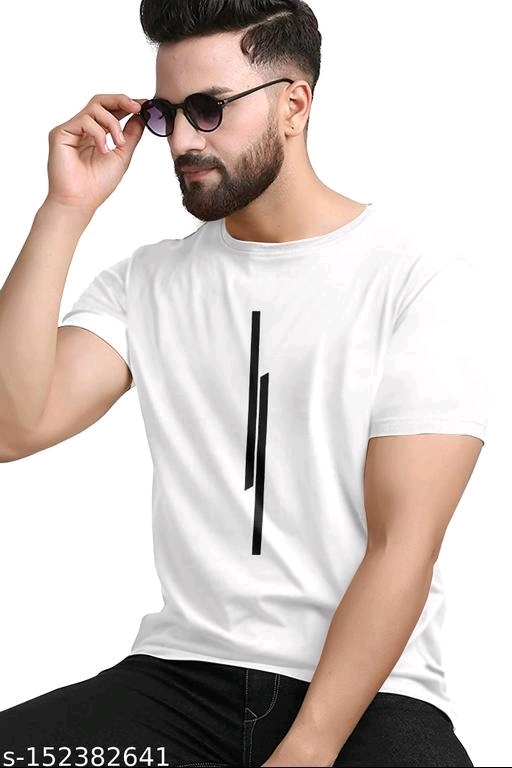 GMb-152382641 Kajaru Printed Black T-shirt For Or Men - White, XL