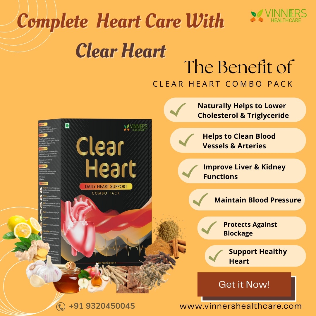 Doctor’s Recommended Clear Heart Supplement (45 Days Pack) - 2X450 Ml + 2X45 Capsules