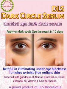 DLS Dark Circle Serum:100% Chemical Free Vegan Curated Eye Dark Circle Roll On - 8 ML