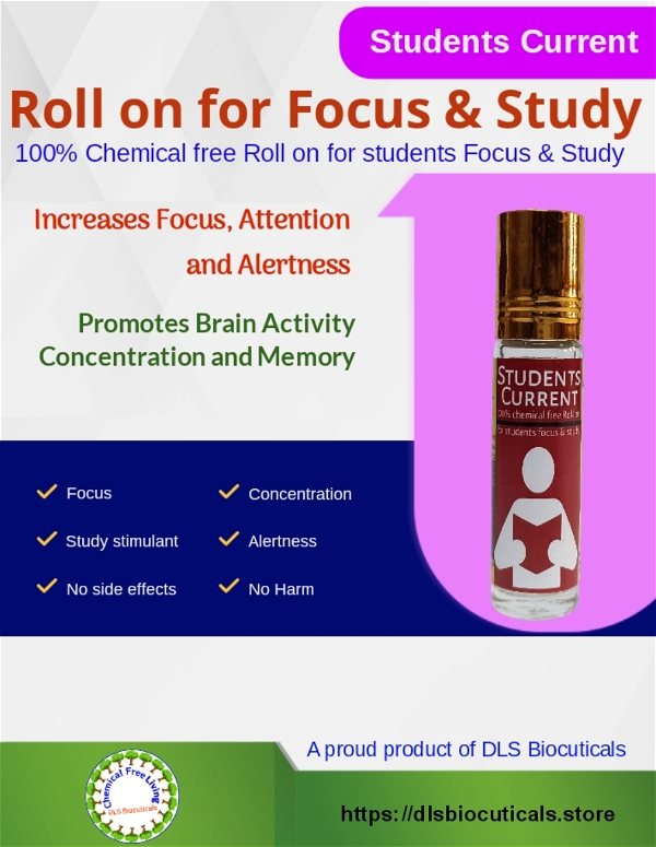 DLS Students Current:Roll On For Focus and Study - 8 ML