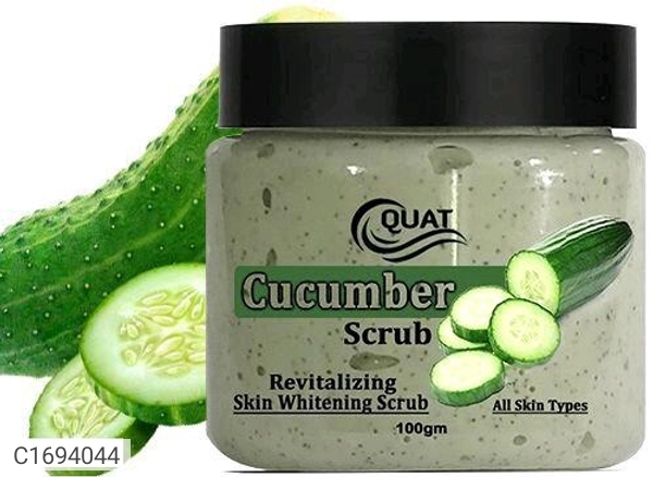 Quat Cucumber Scrub For Glowing Skin, Oily Skin And Dry Skin