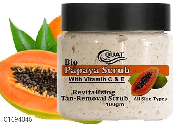Quat Papaya Essence Peeling Facial Cleanser Natural Exfoliating Facial Whiting Brightening Face Scrub