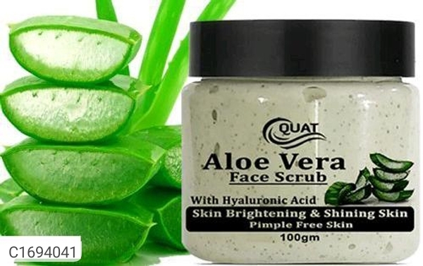 Quat Aloe Vera Pimple Free Skin Face Scrub for Glowing Skin,Oily,Dry Skin,Women,Men