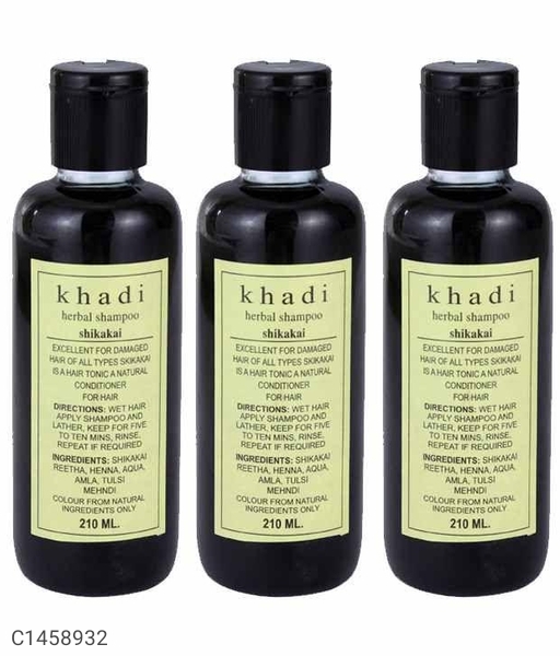 Khadi Shampoo Shikakai Shampoo- Tripack 210Ml Pack Of 3