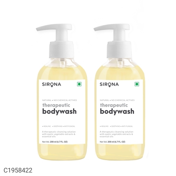 Sirona Natural Anti Fungal Therapeutic Body Wash - 200 ml (2 Pack)
