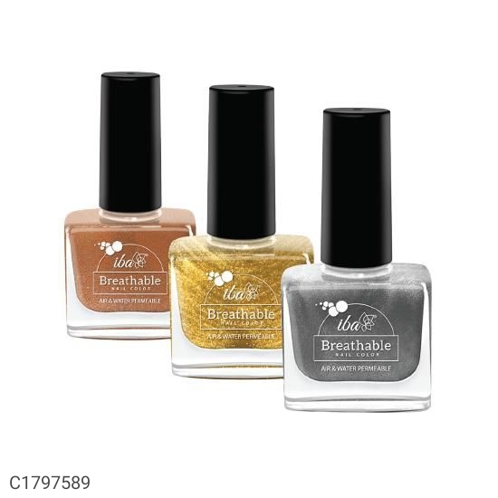 IBA Iba Metalic Nail Color Combo (B22 Sparkling Silver | B23 Gold Sparkle | B24 Rose Gold)