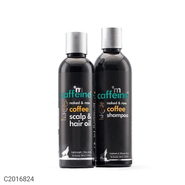 mCaffeine Must-have Coffee Hair Care Kit for Hair Fall Control & Hair Growth - Shampoo & Hair Oil (450ml)