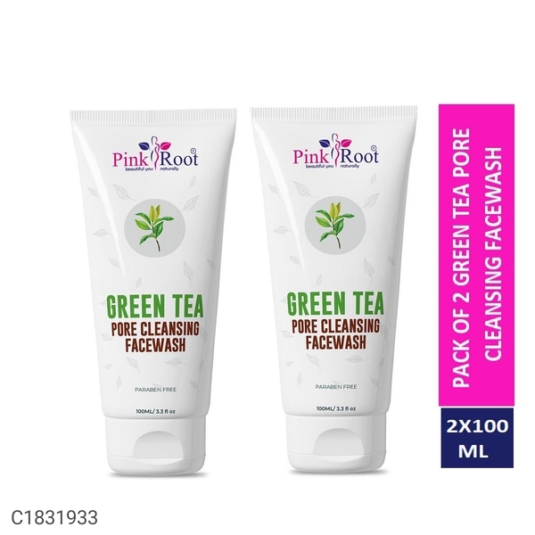 Pink Root Green Tea Pore Cleansing Facewash 100ml Pack of 2