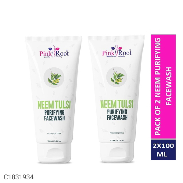 Pink Root Neem Tulsi Purifying Facewash 100ml Pack of 2
