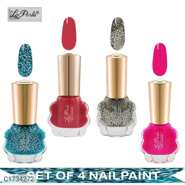 La Perla - CH Flower Nail Paint ( Pack Of 4)