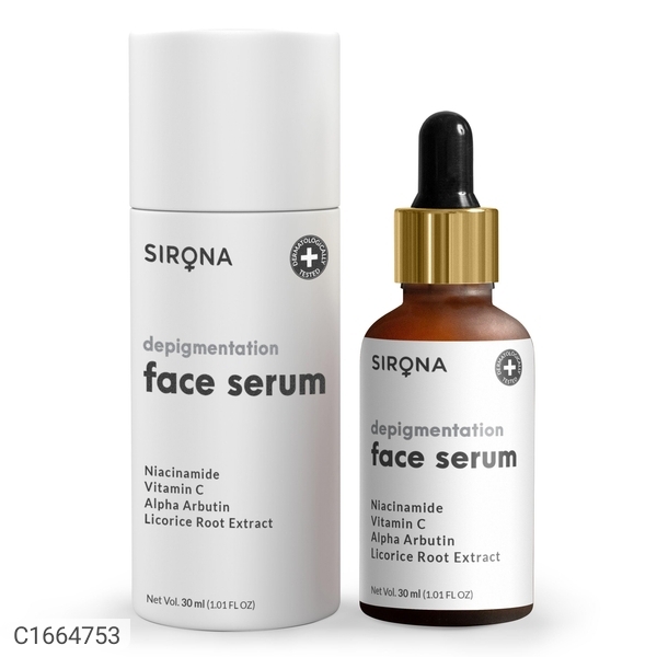 SIRONA Sirona Depigmentation Face Serum - 30 ml with Niacinamide, Vitamin C, Alpha Arbutin and Licorice Root Extract