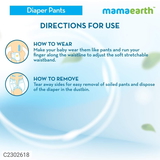 Mamaearth Plant-Based Diaper Pants for Babies – 7-12 kg (Size M - 30 Diapers)