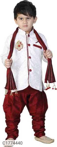 Ethnic Kids Solid Boys Kurta Set - 1-2Yr