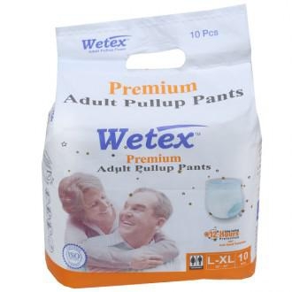 Wetex Premium Adult Pullup Pants L-XL Pack Of 10