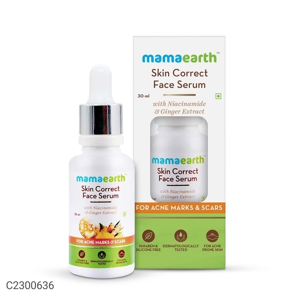 Mamaearth Skin Correct Face Serum with Niacinamide and Ginger Extract for Acne Marks & Scars - 30 ml