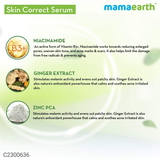 Mamaearth Skin Correct Face Serum with Niacinamide and Ginger Extract for Acne Marks & Scars - 30 ml
