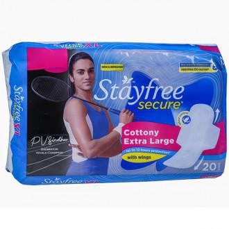 Stayfree Secure Cottony Soft XL Wings Sanitary Pads Pack Of 20