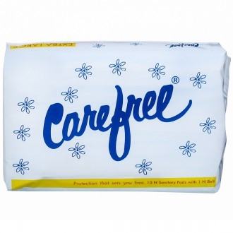 Carefree Sanitary Pads Extra Large Pack of 10