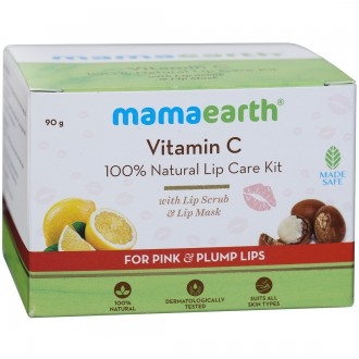 Mamaearth Vitamin C 100% Natural Lip Care Kit with Lip Scrub & Lip Mask 2 x 45 g