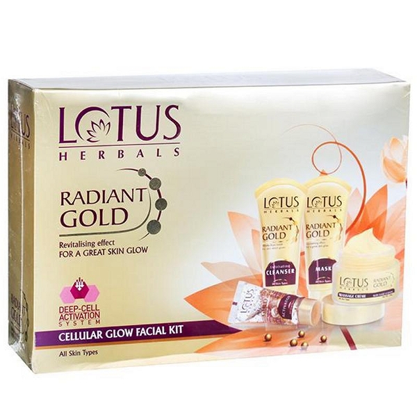 Lotus Herbals Radiant Gold Cellular Glow Facial Kit 170 g
