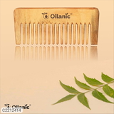 Oilanic Herbal Handmade Medium Detangler Neem Wooden Comb(5.5 inches)- For Antidandruff Men & Women pack of 3 Pcs