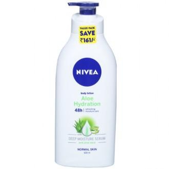 Nivea Aloe Hydration Normal Skin Body Lotion (Value Pack Save Rs 161) 600 ml