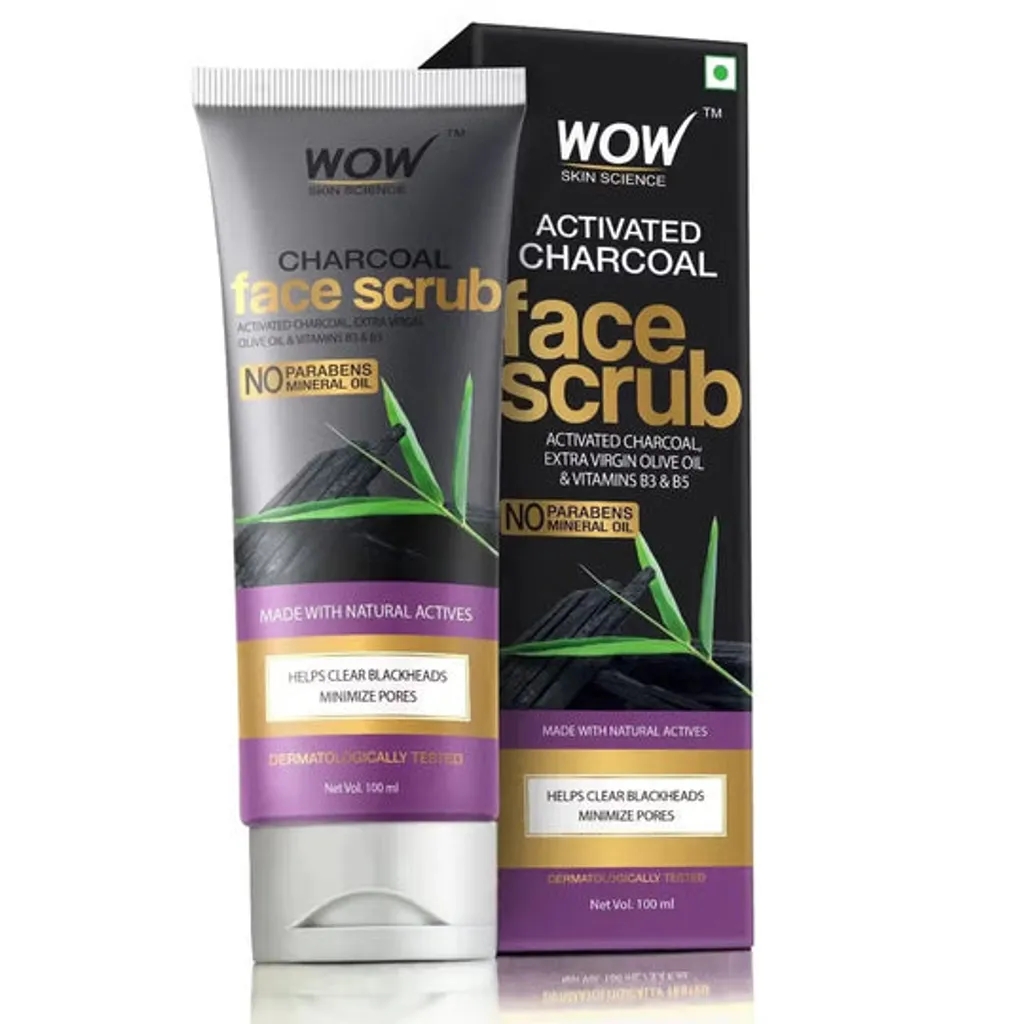 Wow Skin Science Activated Charcoal Face Scrub 100 ml