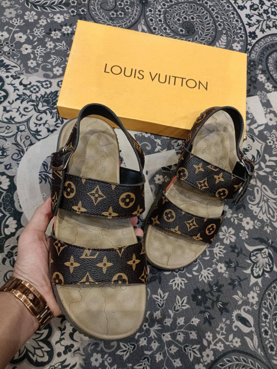 Louis Vuitton Sandal Premium Scandal With Box Packing
